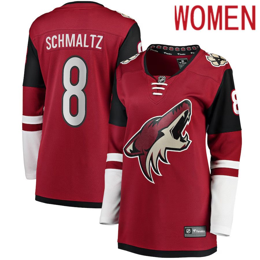 Women Arizona Coyotes #8 Nick Schmaltz Fanatics Branded Garnet Home Breakaway Player NHL Jersey